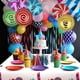 thumbnail image 4 of Set de globos GGDE con temática de caramelos en espiral para fiesta, 12 unidades, 4 of 5
