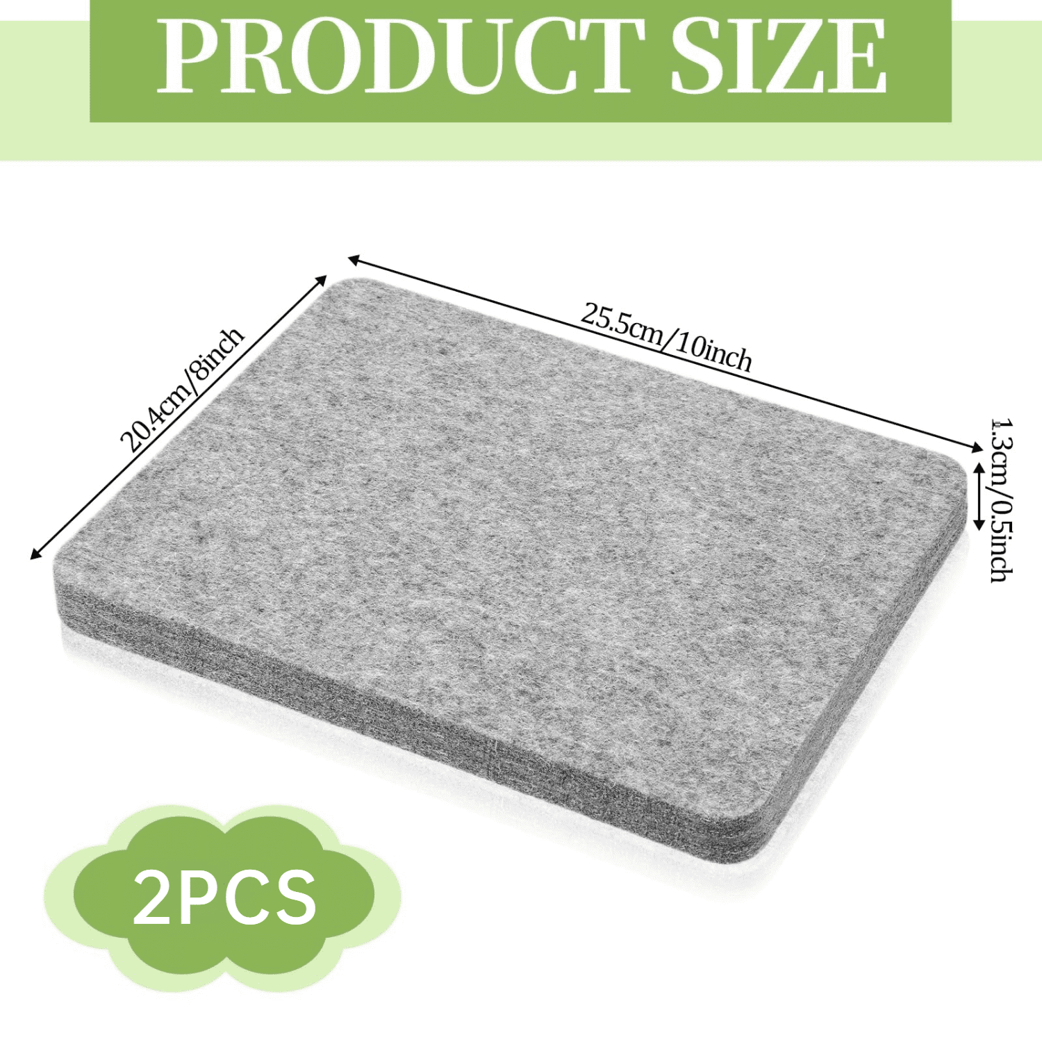 2 Pack 8x10 Inch Needle Felting Pad | Grey Wool Felting Sponge Mat | for Needle Felting Supplies, DIY Craft & Wool Art Projects
