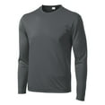 thumbnail image 5 of Mens Long Sleeve PosiCharge Competitor Polyester Tee Shirt Iron Grey S, 5 of 8