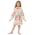 thumbnail image 6 of FORMRS Niños Bathrobe Unisex Hooded Robe Soft Plush Pajamas Sleepwear, Size 7-9T, Retro Starfish, 6 of 7