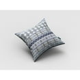 thumbnail image 3 of Flower Strips Indoor/Outdoor Fabric Pillow with Zip -Blue Teal White 26x26, 3 of 5