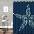 thumbnail image 2 of Awypu Bathroom Vintage Starfish Pastel Decorative Waterproof Shower Curtain Multiple Sizes White, 2 of 7