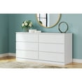 thumbnail image 2 of Signature Design by Ashley Onita Modern 6 Drawer Dresser, White, 2 of 9