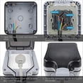 thumbnail image 4 of Toma de corriente exterior CHAO impermeable IP66 con tapa abatible, 4 of 5