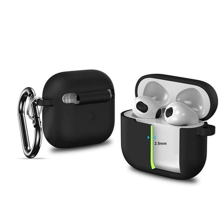 SaharaCase - Silicone Case for Apple AirPods 3 (3rd Generation 2021) - Black