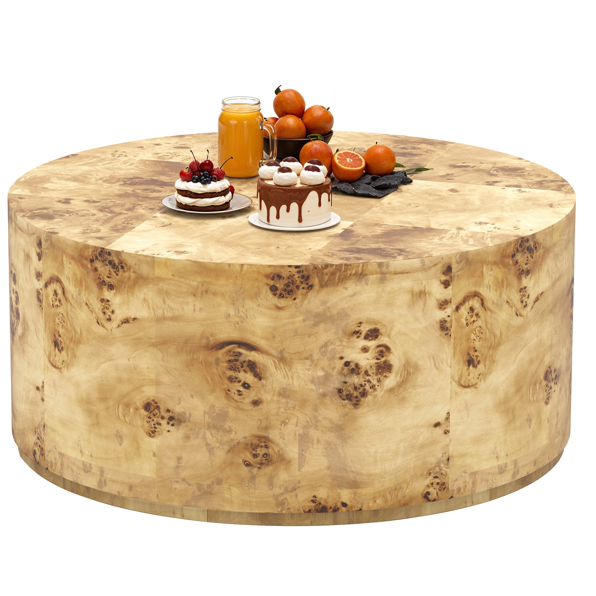 Uforic 16''H Burl Wood Coffee Table