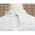 thumbnail image 6 of Women's Lace Blouse Long Sleeve Shirt Elegant Lace Detail Tunic Top for Women White Dressy Blouse for Casual Wear, 6 of 7