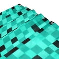 thumbnail image 3 of Green and Black Squares Shower Curtain Liner 66x72 Inch Waterproof Shower Curtains Decorative Bathroom with 12 Pack Hooks, 3 of 5