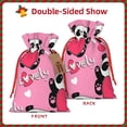 thumbnail image 2 of Naloa Panda Heart Valentine Pink Drawstring Christmas Bags, 3D Xmas Gift Bags, Christmas Wrapping Bags, Xmas Goodie Bags, Treat Pouch Bags, Party Favor Bags-Small, 2 of 9