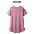 thumbnail image 4 of QAFOPEH Women Crew Neckline Short Sleeve Personalized Half Sunflower T-Shirt Top, 4 of 6