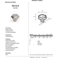 thumbnail image 2 of Alno A423-SN Nicole Cabinet Hexagon Knob Satin Nickel, 2 of 2
