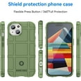 thumbnail image 2 of Slim Fit Case for iPhone 15 (Not fit 15 Pro), Rugged Shield Outdoor Durable Phone Case, Military Grade Anti-Dorp Protection and Camera Lens Protection Cover for iPhone 15,HD Green, 2 of 7