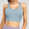 thumbnail image 6 of Women's Sports Bra Sports Bra Fitness Running Shockproof Yoga Tank Top Front Zipper No Steel Ring Comfort Sports Bra Sports Bra Blue S, 6 of 7