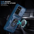 thumbnail image 2 of Dteck Samsung Galaxy S21 ultra Case, Slide Camera Lens Protector Cover Magnetic Ring Holder Kickstand Rugged Shockproof Case for Samsung Galaxy S21 Ultra,Blue, 2 of 11