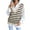 Khaki, variant on Fesfesfes Women Sweaters Vest Casual V-Neck Stripe Knitted Pattern Vest Ladies Loose Sweater Tops Tops on