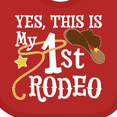 thumbnail image 4 of Inktastic Yes, This is My 1st Rodeo Cowboy Hat with Red Band, Lasso Boys or Girls Baby Bib, 4 of 4