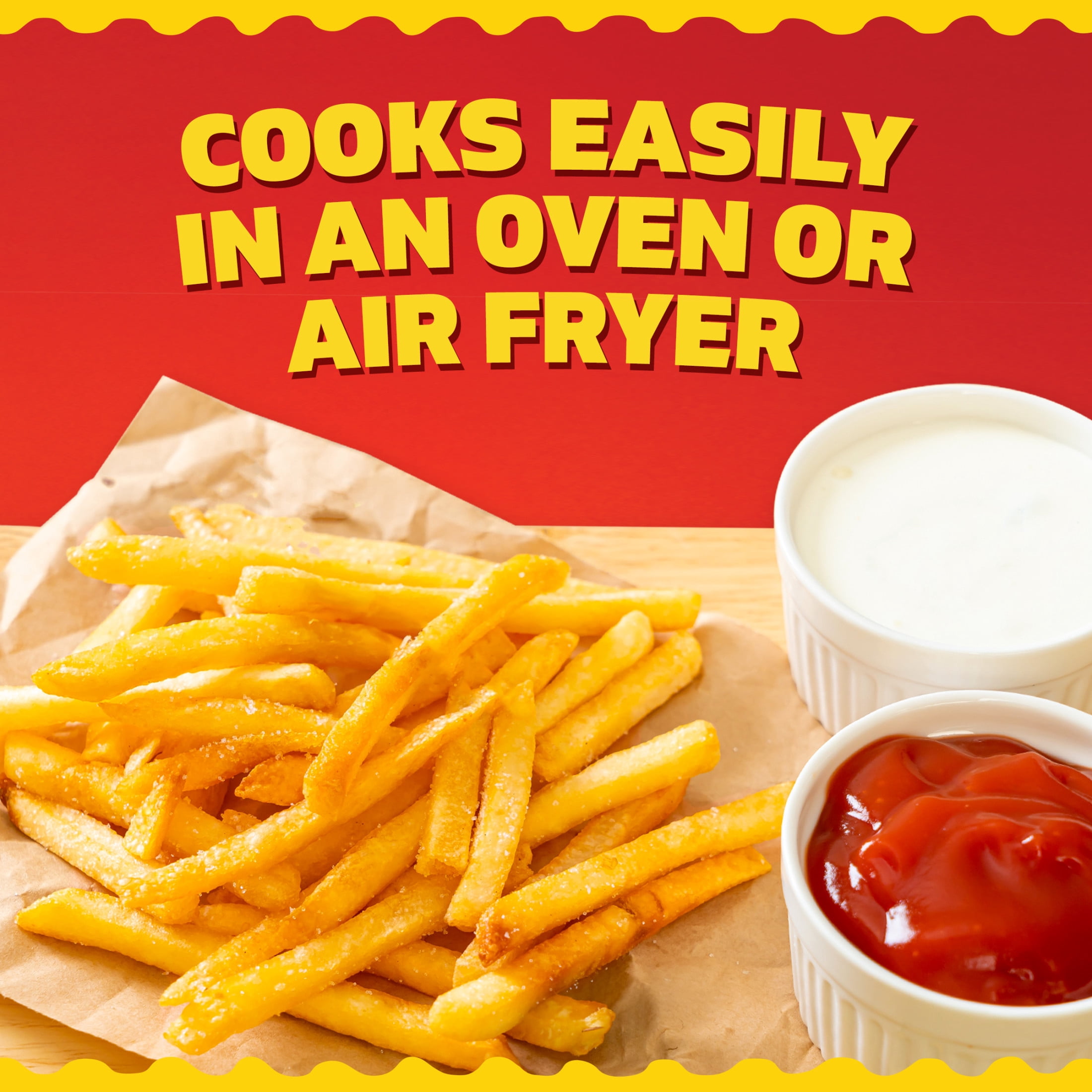 Ore-Ida Extra Crispy Fast Food Fries French Fried Frozen Potatoes, 1 Bag, for Easy Snacks and Dinner Sides, Gluten-Free, 26 oz
