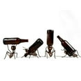 thumbnail image 2 of Metal Ant Shaped Beer Wine Bottle Holder Wrought Iron Cocktail Display Rack, 2 of 8