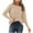Khaki, variant on hotojiny Women Ribbed Knit Sweater Crew Neck Long Sleeve Pullover Tops Fall Winter Casual Side Split Sweaters Tops