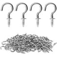 thumbnail image 1 of 100 Pcs 1/2" Ceiling Cup Hooks - Self-Tapping Screws, Sliver, 1 of 7