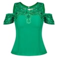 thumbnail image 1 of 989-64 Blusa verde Cklass 989-64, 1 of 2