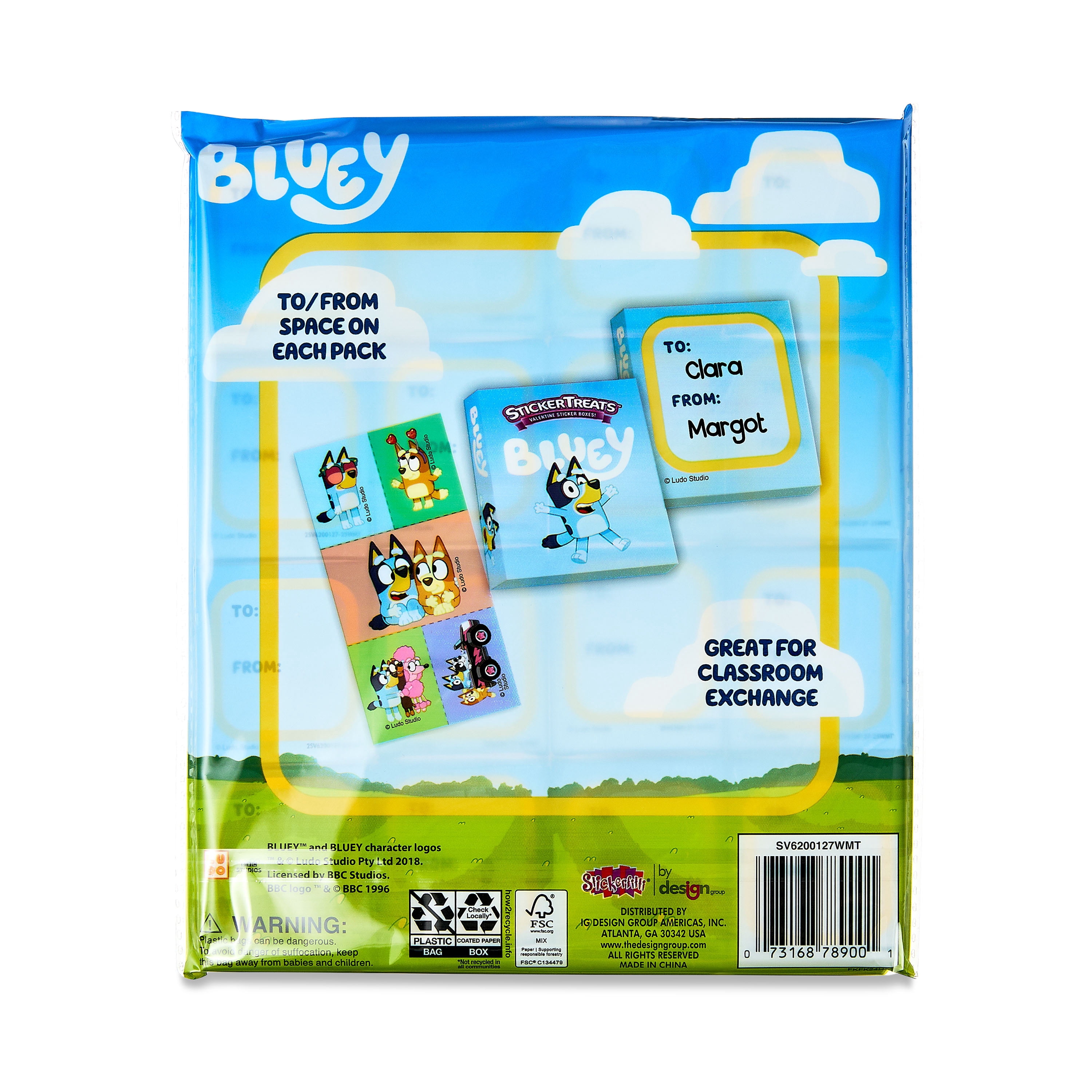 Over 500 Stickers Bluey Stickerland Multi-Substrate Sticker Pad - 16 ...