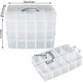 thumbnail image 6 of Casewin 3-Tier White Craft Storage Container Box, Stackable Organizer Box with Dividers for Art Supplies, Beads, Washi Tapes, Seed, Hair Accessories, Nail, 9.84*6.69*7.08in, 6 of 8