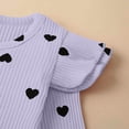 thumbnail image 4 of Conjuntos de blusas y camisas de cuello redondo y manga larga para bebés y niñas pequeñas, con estampado de corazones, volantes, pantalones, diadema, ropa, traje para niña, 4 of 9