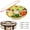 5 Compartments, variant on Divided Serving Tray, Stainless Steel Veggie Tray with Lid, 4 Forks