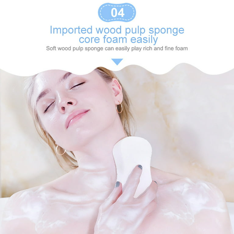 myHomeBody Soap Pocket Squares Exfoliating Soap Saver Pouch | Body Scrubber, Exfoliator Sponge for Bath or Shower | for 5oz Bar Soap or Leftover Bits
