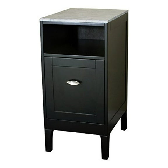 Bellaterra Home 7711-ES-WH Espresso Cabinet With White Carrara Marble Top