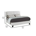thumbnail image 5 of Amy Queen Size Platform Bed Vegan Faux Leather Upholstery White - Saltoro Sherpi, 5 of 5