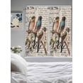 thumbnail image 4 of Living Room Curtains 72 Inches length, Country Birds Window Treatment Curtain Drapes, Envelope Postmark Vintage Farmhouse Botancial Light Filtering Drapes for Bedroom Laundry Room, 52"x72", 2 Panels, 4 of 7