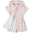 thumbnail image 2 of Cyndeelee Girls 2T-16 Hooded Swimsuit Zip-Up Terry Swim Cover Up, 2 of 5