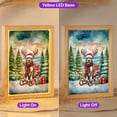 thumbnail image 2 of Merry Christmas Santa Reindeer Antlers Pitbull Sleigh Xmas Winter Holiday Acrylic Plaque with Wood Photo Frame Box Terrier Dog Lover Light Box - 00023, 2 of 5