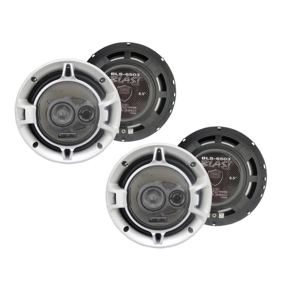 2 Absolute USA BLS-6503 Blast Series 6.5 Inches 3 Way Car Speakers 640 Watts Max Power
