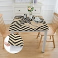 thumbnail image 2 of BANET  Designer Brown Tablecloth for Square Tables,Luxury Velvet Wrinkle Free with Animal Print Pattern Tablecloths,Decorative Table Cover Cloth for Kitchen Dining Room white, 2 of 8