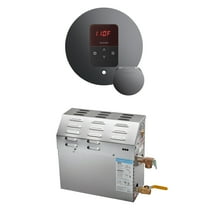 Mr Steam MS 10kW (10000W) Steam Shower Generator Package w/round iTempo Control in Brilliant Black