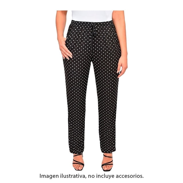 Pantalón George Talla G Puntos Negro
