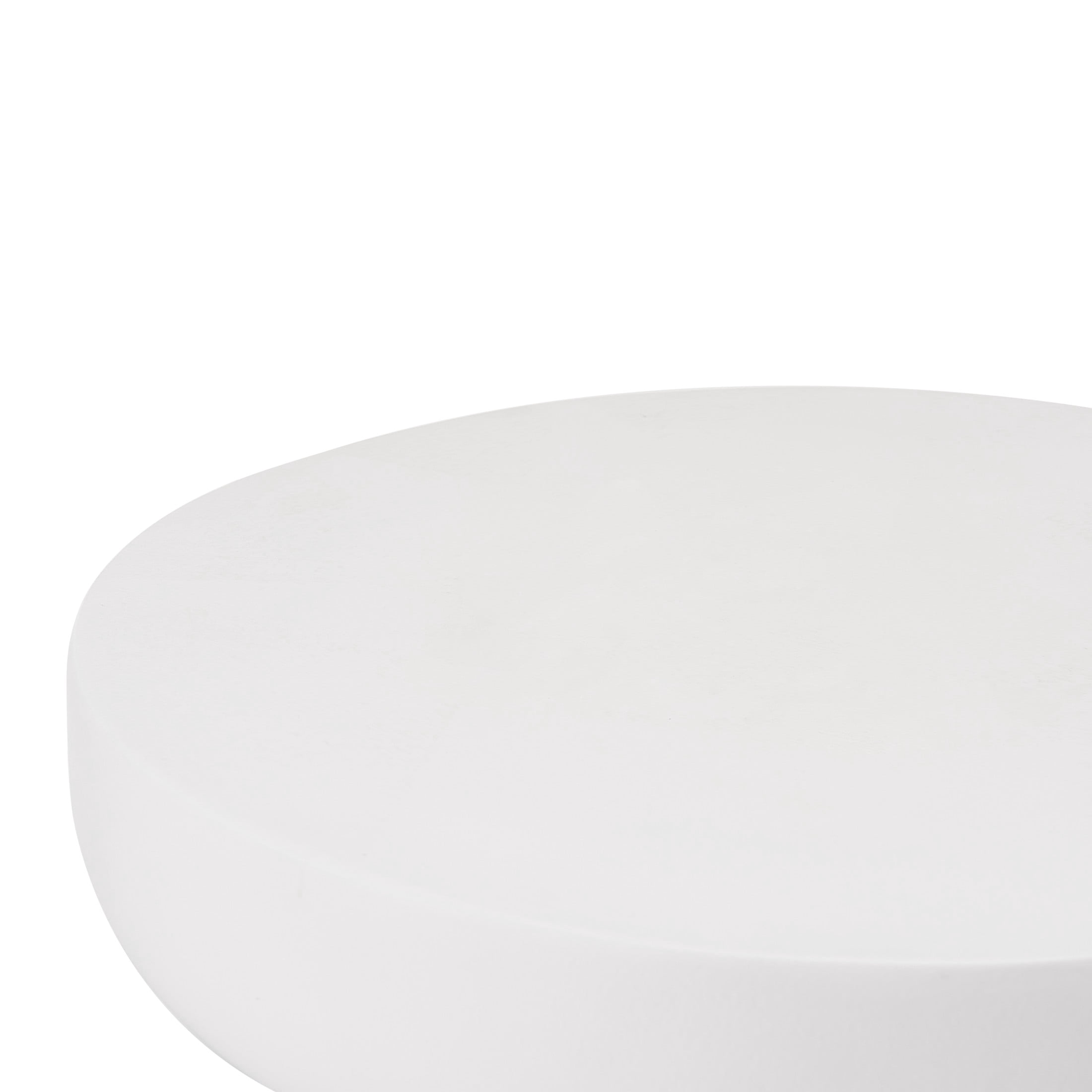 Christopher Knight Home 20"H Outdoor Lightweight Concrete Side Table, MGO Accent Table for Patio Garden, White