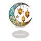 thumbnail image 3 of Decoración de Ramadán 2D, adorno de mesa plano, obra de arte árabe, suministros para fiestas, luna Estilo B, 3 of 8
