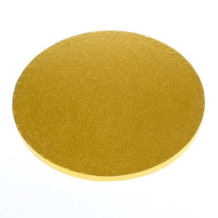 Non Greasy Light - SafePro 22RG, 22-Inch Gold Round Cardboard Cake Pie Pads, 0.5 Inches Thick Non Grease Proof Cake Circles Trays, 12-Piece Pack (12)