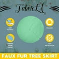 thumbnail image 6 of FabricLA Mint Faux Fur Tree Skirt Cut - 48-Inches with Rounded Edges (No Backing) for Christmas, 6 of 8