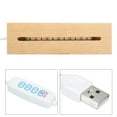 thumbnail image 3 of Uxcell Rectangle Wooden 4.72" x 0.2" 3-Colored Light Display Base Stand LED Light Wood, 3 of 7