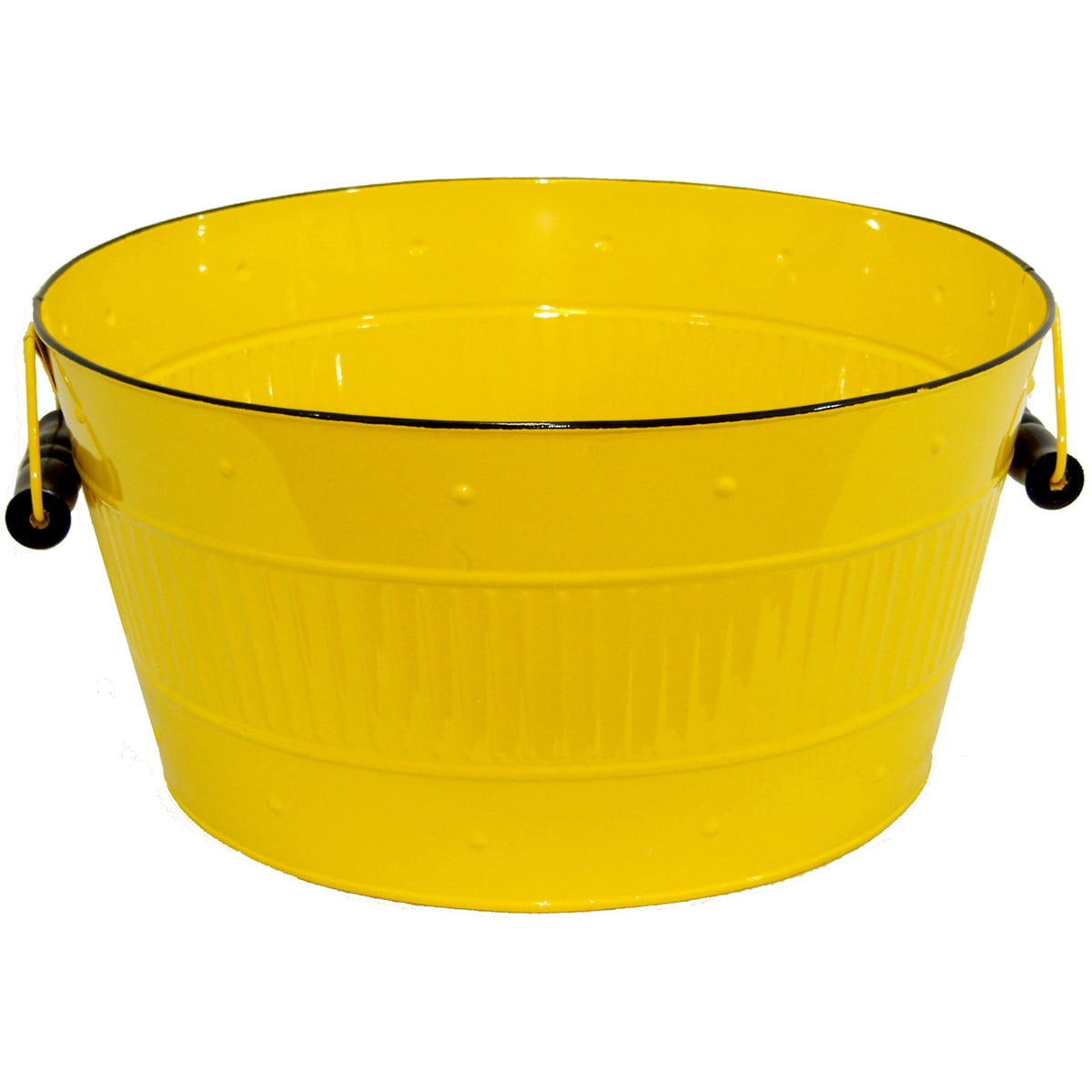 Round Metal Tub 10"X5.5"Yellow Walmart Canada