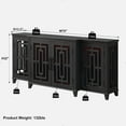 thumbnail image 6 of T4TREAM 70" TV Stand for TVs up to 80 Inch, Farmhouse Entertainment Center with RGB LED Light for Living Room, Black, 6 of 6