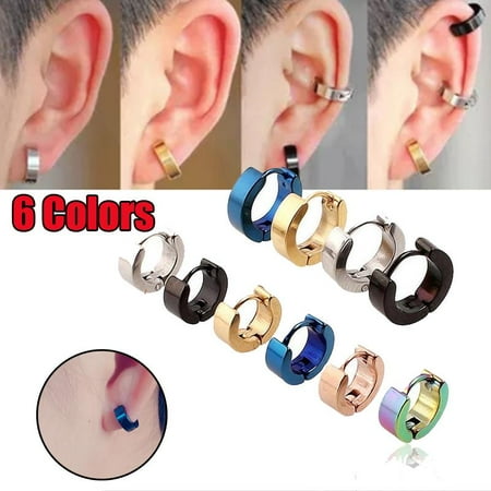 6 Colors 1pc Anti Allergy Anium Steel Earring Plating Ear Studs Jewelry Decoration Earrings