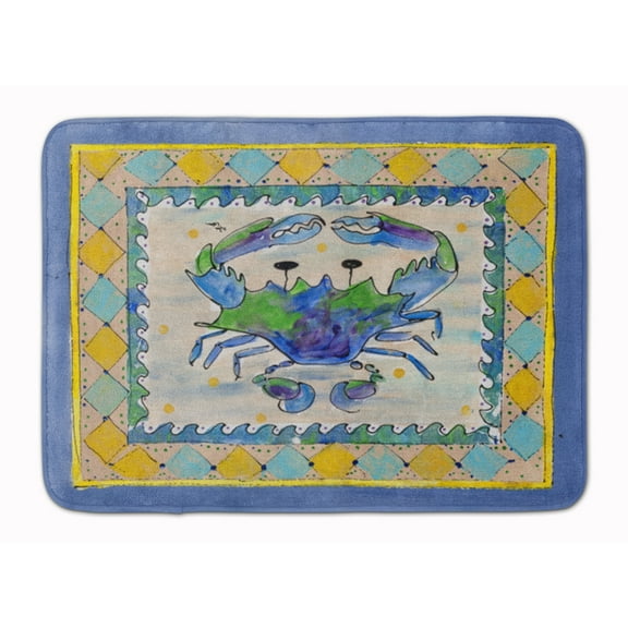Carolines Treasures 8072-RUG Crab Machine Washable Memory Foam Mat 19Hx27W multicolor