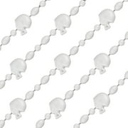 Football Helmet Bead Necklaces Non Metallic White Pack of 12