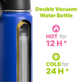 thumbnail image 3 of Mollcity 16oz Stainless Steel Water Bottle with Straw - Sleek Leakproof Tumbler for Travel, Gym & Work, Trendy Modern Design (Navy), 3 of 10